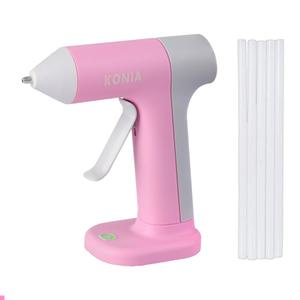 코니아 무선 글루건 충전 미니 글루건심 7mm JL-246 핑크