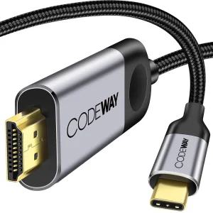 코드웨이 USB C to HDMI 스마트폰 미러링 케이블1.2M (1.2M/1.8M/3M)