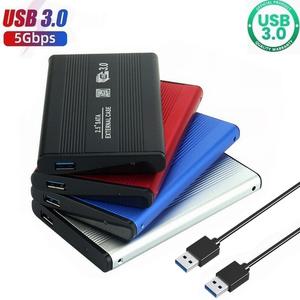 SATA III-USB 2.5 외장 하드 드라이브 케이스 알루미늄 3.0 인치 USB3.0 모바일 디스크 인클로저 캐디 SSD