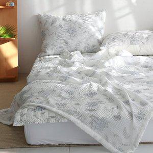 [바숨]가든 시어서커 여름이불 홑이불+침대패드+베개커버 세트 퀸 Q