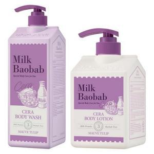 밀크바오밥 세라 바디워시 1200ml +바디로션 600ml 모브튤립_GrspCWZ