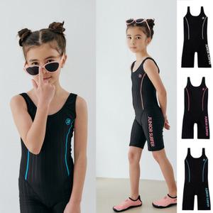 초등학생 여아 생존수영 실내 수영복 여자아이 반팔 u백 강습용 수영복