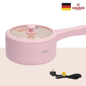 크루거MC871P/핑크 1.6L 플로라 세라믹 멀티쿠커 전기냄비 편수 라면포트