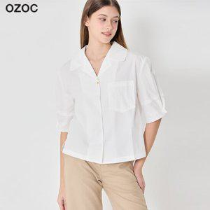 오조크 볼륨 카라 블라우스