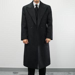 [쿼터]남자 캐시미어 코트 터치 클래식 겨울 울 더블 롱코트 3color