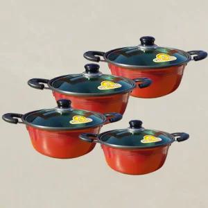 이젠서진 레드펄 알루미늄 경질 4종 냄비세트 양수18cm 20cm 22cm 24cm 라면 큰 냄비