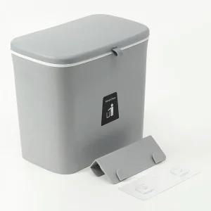 이샵 도어걸이 싱크대 쓰레기통 7L 그레이 걸이식 실용적