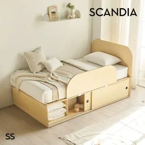 [스칸디아]플랫츠 헤드형 슬라이딩 빅수납 벙커 침대+가드 세트 SS(라텍스7존독립매트)
