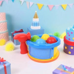 원통 망치놀이 유아 악기 공놀이 드럼 도형 공 끼우기 모양 넣기 감각발달 놀이 장난감