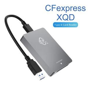 2인 1 CFexpress 타입 B XQD 카드 리더기 usb Gen2 10Gbps 메모리 어댑터 캐논 니콘 SLR 카메라 액세서리용