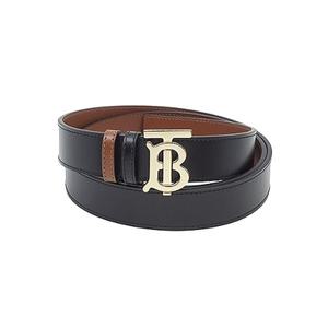 버버리 여성 리버시블 레더 TB 벨트 블랙 탄 8071834