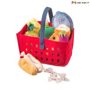 이케아 LATSAS 패브릭 장난감 장바구니/시장놀이