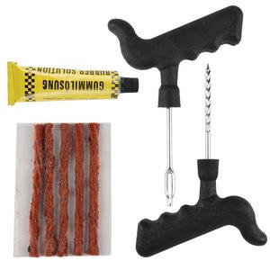 자동차 타이어 펑크수리 끈끈이세트 바퀴 지렁이 씰 빵구보수 수리키트