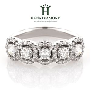 [하나다이아몬드]1부 랩다이아몬드 14k 18k 기념일 선물 프로포즈 반지 햅번 HNDLDR043