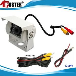 IPoster 화이트 컬러 금속 케이스, 자동차 후면 보기 후진 카메라, 주차 백업, 18 IR LED, 야간 투시경, 트