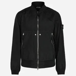 스톤아일랜드 5S 4100019 S0020 V0029 와펜 패치 나일론 집업 자켓 블랙