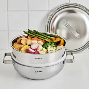 국내산 무연마 스텐 통5중 파티웍 스티머 찜기