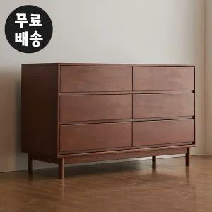 [벤티스가구]루체 원목 와이드 체스트 3단 서랍장 넓은 안방 거실 서랍장 옷장 낮은 서랍(1300)