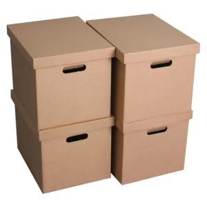 종이수납함 5겹크라프트 대 4개 41X32X32cm 함 정리함 종이 수납 박스