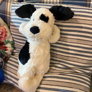 블랙 화이트 강아지 인형 점박이 강아지 바둑이 부드러운