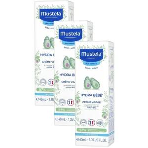 Mustela Hydra Bebe 무스텔라 하이드라 베베 아보카도 페이스 크림 40ml 3팩