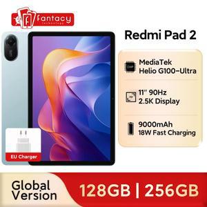 샤오미 레드미 패드 2 글로벌 버전 11인치 2.5K 크리스탈 선명한 디스플레이 고성능 Helio G100-Ultra 18W