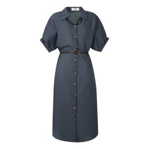 [롯데백화점]베스띠벨리 린넨 스트라이프 벨티드 원피스 BJOAH2531