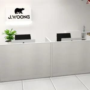 E자 구도 2인 사무용 사무실 파티션 세트 1400 책상 전용