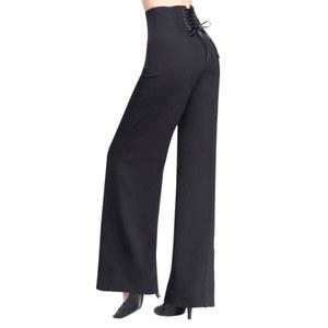 라인댄스바지 여성 여름 라인댄스복하의 연습복 라틴댄스복 웨이스트 화이트 보이고 다리