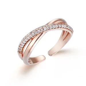 [엘르주얼리] 크로스 라인 오픈링 ELBRWR147