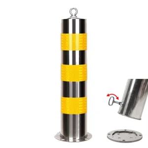 스테인리스 볼라드 분리형 주차봉 전용키 탈착식 진입금지 스텐 차단봉 빛반사 주차장 주차금지