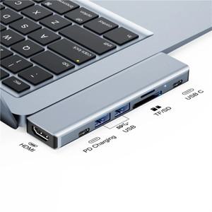 Vothoon USB C 어댑터  C-HDMI 호환 MacBook Pro Air 허브용 3.0 SD TF 카드 리더기