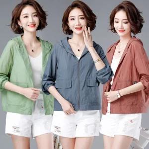 여성 봄 바람막이 여름 크롭 집업 초경량 가을 여성 봄옷 여자 집업 봄 바람막이 자켓 간절기 크롭