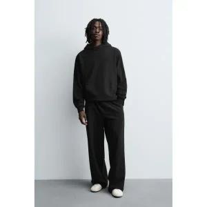 [정품] 자라 팬츠 데일리 바지 긴바지 슬랙스 ZARA 와이드핏 조거 - 블랙