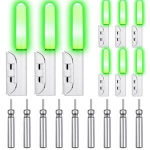 리티시 9개 2.5인치 낚시 글로우 스틱 LED 낚싯대 라이트 나이트 피쉬 스트라이크 경고 글로우 스틱 물림 알람 나이트 피쉬 로드 방수 야광봉