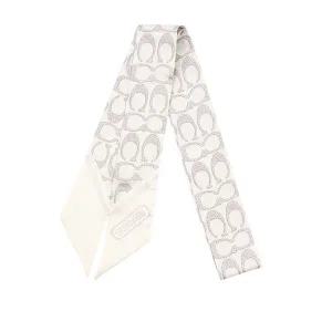 코치 빈티지 시그니처 프린트 스키니 실크 스카프 C2783 OFF WHITE
