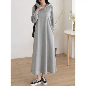 [시크루즈]본스 나그랑 포켓 롱 후드 원피스 BDOP042_P405057012