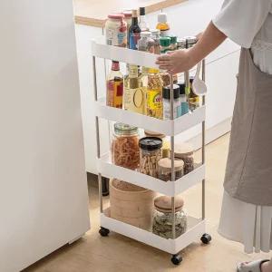 이동식 트롤리 바퀴달린 틈새 선반 3단 4단 200