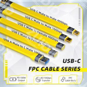 USB 4.0 Gen3 썬더볼트 3 데이터 케이블 40Gbps PD 100W 5A 고속 충전 C to 타입 4K @ 60Hz Tipo