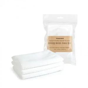 초극세사 UVOC9727 프리미엄 화이트 3P행주 34x34cm 만