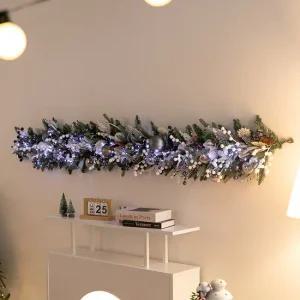 크리스마스 가랜드 벽장식 LED 코니퍼 그레이 센터피스 200cm 소품 벽걸이 데코 행사