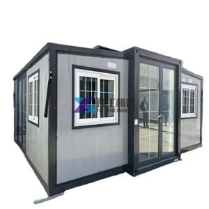 캠핑용 모듈식 접이식 스틸 디자인 컨테이너 하우스, 소형 홈 오피스, 조립식 빠른 빌드 확장 가능, 20 피