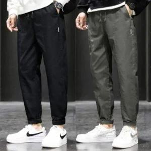 남자긴바지.밴딩팬츠 배기팬츠 허리밴딩 롤업팬츠 캐주얼바지