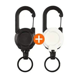1+1 고급형 릴 키홀더 자동 릴와이어 키링 분실방지 늘어나는 골프타올 걸이