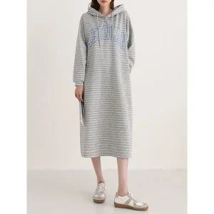 [시크루즈]옴브 레터링 단가라 버튼 후드 롱 원피스 BDOP058_P405511684