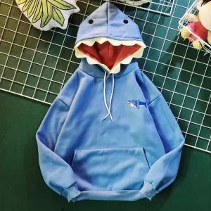 귀여운티셔츠 귀여운 스티치 기모 상어후드 커플티 캐주얼 후드