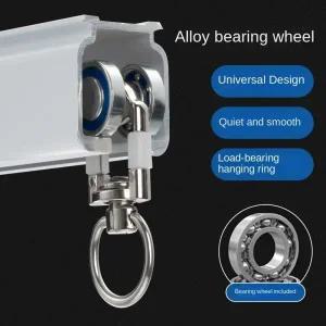 블라인드부속 불라인드 부품 10개 커튼 트랙 롤러 풀리 후크업 금속 무소음 블라인드 천장 슬라이드 레일