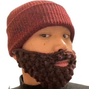수염 마스크 모자 턱수염 비니 남녀공용 니트 겨울 데일리 방한 패션 변장 코스튬 비니모자
