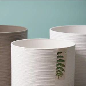 [아침향기]써클라인 플라스틱화분 대형 2종 컬러 받침 실내 인테리어 카페