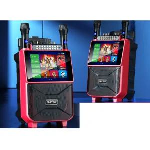 가정용 노래방 기계 무선 마이크 화면 노래 반주기 17인치 일반 버전 + 듀얼 마이크